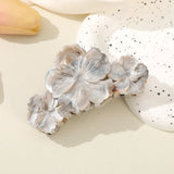 Daiiibabyyy  Flower Korean Hair Claw Women Simple Acetic Acid Hair Crab Hairpin Fashion Hair Accessories Festival Gift Shark Clip Headwear