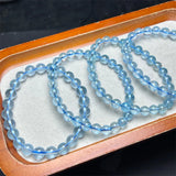 DAIIIBABYYY  -  Blue Topaz Bracelet Charms Strand Women Men Exquisite Jewelry Gift Healing Crystal Energy Gift 1PCS 6/7MM