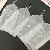 Daiiibabyyy Ins Shinny Idol Photo Frame Glitter Kpop Photo Card Holder Key Pendant Id Card Sleeve Credit Cover Stationery Cardcase 슬리브 포토카드