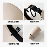 Daiiibabyyy Summer Empty Top Straw Hat For Women Bowknot Wide Brim Floppy Panama Hats Female Lady Visor Cap Outdoor Foldable Beach Sun Caps