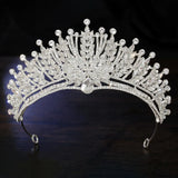 Daiiibabyyy  Baroque Royal Queen AB Crystal Rhinestone Wedding Bride Crowns for Women Princess Tiaras Quinceanera Hair Dress Accessory
