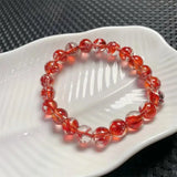 DAIIIBABYYY  -  10MM Natural Red Phoenix Feather Quartz Bracelet Reiki Gemstone Fashion Jewelry Halloween Fengshui Women Healing Gift 1pcs