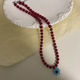 DAIIIBABYYY  -  Docona Bohemian Style Colorful Rice Bead Resin Conch Shell Starfish Necklace for Women Summer Beach Party Gift Ideas