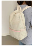 Daiiibabyyy  High-capacity Women Students Simple Backpack Preppy Y2k Aesthetic Casual Travel Backpacks All Match Fashion Kawaii Schoolbags