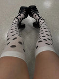 Daiiibabyyy  American Hot Girl  Y2K Polka Dot Thigh Socks Hot Selling Print Over The Knee Sweet Cute Stockings Spring Skirt Thigh Socks Women