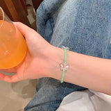 Daiiibabyyy  Colorful Beads Tulip Butterfly Bracelet Translucent Star Candy Color Bead Bracelet Sweet Pretty Exquisite Girl Bracelet Jewelry