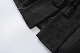 DAIIIBABYYY  -  Spring Autumn New Chinese Style V-neck Jacquard Vest Jackets Women's Retro High-end Buckle Side Pleated Loose Casual Waistcoat