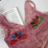 DAIIIBABYYY  -  Rainbow Gradient Knitted Camisole Women's Summer French Style Retro Sweet Hot Girl V-neck Vest Fashion Female Clothes