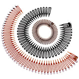 Daiiibabyyy  2pcs Rhinestone Plastic Full Circle Stretch Diamond Flexible Comb Teeth Headband Hair Band Clip Face Wash Fixed Hair Accessories