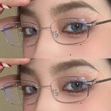 DAIIIBABYYY  -  Retro Harajuku Glasses Women Girls Y2K small box Frame Glass Eyewear Decorative Computer Anti-blue Eyeglasses Seaside Driving
