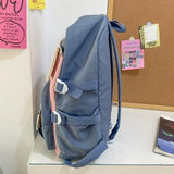 Daiiibabyyy  Fashion Nylon Backpack Large Capacity Korean Color School Bag Multifunction Breathable Book Bag Teenage