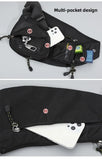 Daiiibabyyy  Portable Nylon Men Chest Bag Multi Compartment Large Capacity Shoulder Bag Adjustable Strap Multi Storage Pouch Outdoor Sports