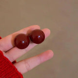 Daiiibabyyy  Red Love Heart Star Stud Earrings for Women Fashion Geometry Vintage Cute Charm Wedding Jewelry Accessories Anniversary Gift