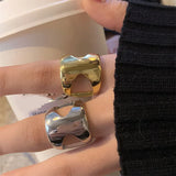 Cute cat claw metal ring ins cold style wide version hollow ring