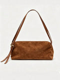 Daiiibabyyy  High Quality Small Zipper Chic Lady Hand Bags Design Suede Vintage Luxury Handbag for Women