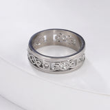 DAIIIBABYYY  -  Irish Celtics Knot Rings Men Women Stainless Steel Clear Zircon Amulet Couple Ring Jewelry Wedding Band Gift 2024 New In