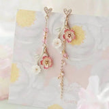 Daiiibabyyy  Elegant Purple Glass Butterfly Long Tassel Earrings for Women Delicate Rhinestone Crystal Insect Earrings Luxury Party Jewelry