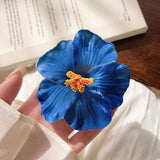 DAIIIBABYYY  -  2/4/6 pcs Hawaiian Flower Hair Clips for Women Artificial Floral Hibiscus Lily Barrettes Hairpin Accessories Vacation Beach Gift