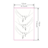 Daiiibabyyy  1 Sheet Foot Lace Tattoo Sticker Waterproof and Durable Temporary Tattoo