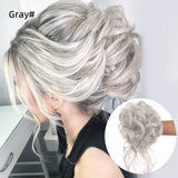 Daiiibabyyy  Synthetic Hair Bun Chignon Messy Curly Hair Band Elastic Scrunchy False Hair Pieces For Women Hairpins Black Brown