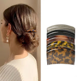 Daiiibabyyy  New Elegant Bun Hair Combs Tortoiseshell Hair Pins Stray hairs Hair Fork Hair Styling Tool