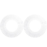 Daiiibabyyy  2pcs Rhinestone Plastic Full Circle Stretch Diamond Flexible Comb Teeth Headband Hair Band Clip Face Wash Fixed Hair Accessories