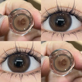 Myopia Blue Color Contact Lenses Black Pupil 6months 1pair Cosmetic Lenses