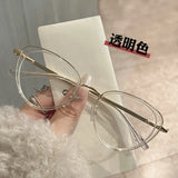 Daiiibabyyy  New Fashion Women's Glasses Frame Cat Eye Shape Anti Blue Light Glasses Women TR90 Material Computer Glasses