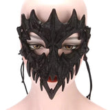 DAIIIBABYYY  -  1PCS Party Skull Mask Long Teeth Demon Skeleton Half Face Mask Wolf Dragon Tiger Houjuu Nue Mask Cosplay Halloween Costume Props