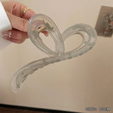 Daiiibabyyy  13cm Large Hair Clip For Thick Hair Claws Crab Girls Curly Transparent Coffee Hairpin Clamps Women Korean Ponytail Accessories