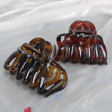 Daiiibabyyy  2Pcs Tortoise Shell Large Plastic Hair Claw Clips, Non-slip Strong Hold Hair Clamps, Retro Hair Accessories for Thick Hair