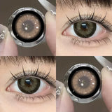 Daiiibabyyy  Contact Lenses Cosmetic Brown Gray Softlens Kawaii Contacts for Eye Beauty Makeup