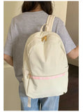 Daiiibabyyy  High-capacity Women Students Simple Backpack Preppy Y2k Aesthetic Casual Travel Backpacks All Match Fashion Kawaii Schoolbags