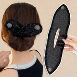 DAIIIBABYYY  -  Magic Twisted Hair Style Hair Band Women Net Yarn Bow Black Donuts Bud Head Band Headband Korean Fashion Simple Hair Accessories