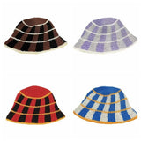 Daiiibabyyy  Casual Crochet Striped Bucket Hat Thermal Wool Cold Cap Korean Style Y2K Panama Hat Girl