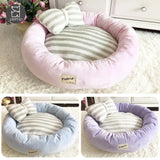 DAIIIBABYYY  -  Cat Dog Bed House Basket with Bowknot Pillow Sleeping Bag Pet Bed Puppy Cushion Mat Cat Supplies Camas Para Perro Hundebett