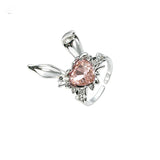 Daiiibabyyy  Korea Cute Rabbit Ear Rings Girl Women Bunny Zircon Jewelry Opening Rings For Girlfriend Sweet Cool Wind Jewelry Gifts