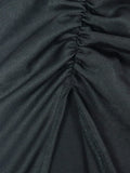 DAIIIBABYYY  -  Elegant  Evening Two Piece Sets for Women Diagonal Collar Sleeveless Vest High Waist Slimming Split Skirt Solid Set Female