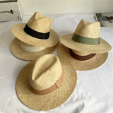 DAIIIBABYYY  -  Lafite Summer hat Women's summer beach sun protection straw hat Men's English jazz hat wholesale
