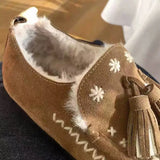 Daiiibabyyy  New Women's Winter Shoes Bohemian Style Plush Warm Casual Shoes for Woman Fashion Baotou Mule Shoe Designer Shoes Zapatos Mujer