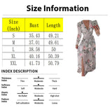 Daiiibabyyy  Women floral Chiffon Flower Dress trends new in Ladies Elegant V Neck short Sleeve korean style Summer Dress Female Clothes