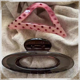 Daiiibabyyy  1-2 Pc Fashion Hair Claw Set Triangle Polka Dot and Oval Shaped Clips Stylish Acrylic Hair Accessories for Women Daily Use