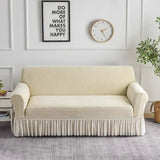 DAIIIBABYYY  -  1pc Jacquard Waterproof Sofa Slipcover Non-slip Stretch Sofa Cover Skirt Couch Cover for Bedroom Office Living Room Home Decor