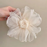 Daiiibabyyy  Summer Mesh Large Flower Grab Clip  Bow Shark Clip  Party  Gift  Заколки Для Волос   Hair Accessories for Women  머리핀  ヘアクリップ