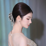 Daiiibabyyy  Fashion New Temperament High Sense Headgear Rhinestone Hair Wear  Crown Bridal Hair Accessories