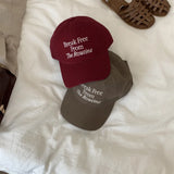 Daiiibabyyy  Soft Top Baseball Cap Vintage Cotton Embroidery Low Profile Unisex Adjustable Daily Outdoor Sun Hat  Oval Round Face
