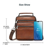 Daiiibabyyy  Men's Large size Genuine Leather Shoulder Bags High quality Tote Fashion Business Man Crossbody Messenger Bag Leather Bags