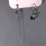 DAIIIBABYYY  -  6Pcs/set Women Silver Color Rhinestone Butterfly Stud Earrings Y2K Korean Fashion Punk Earring Stud Jewelry Sets Gift