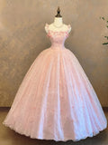 Daiiibabyyy  Spaghetti Straps Party Dresses 15 Quinceanera Dresses Sweet Flower Ball Gown 15 Year Old Dresses for Quinceanera Customized