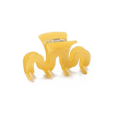 DAIIIBABYYY  -  8.8cm Medium Size Hair Claw Hairclip with Squares Headwear Accessories for Girls  Wave Shaped Euro-American Style INS